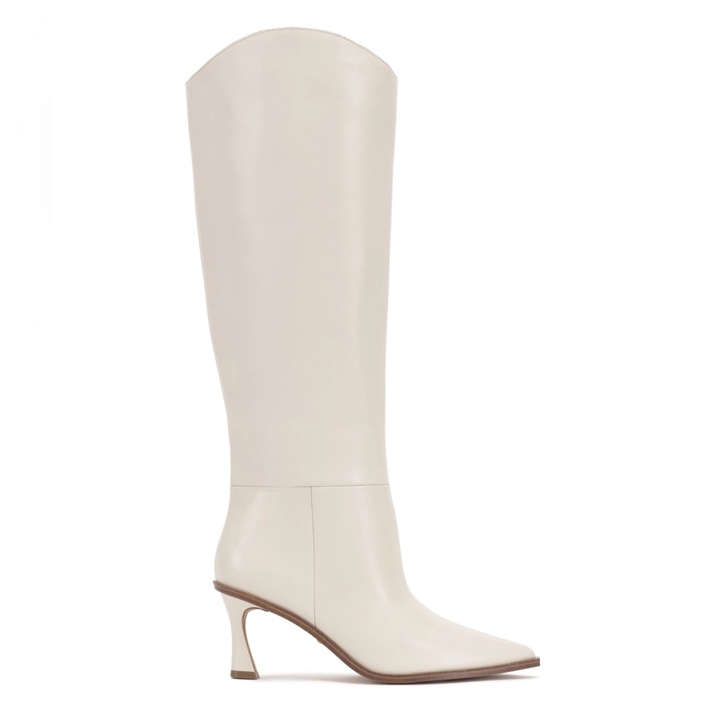 VINCE CAMUTO Kalinder Leather Tall Boot In Creamy White Size 10 M NWOT/box